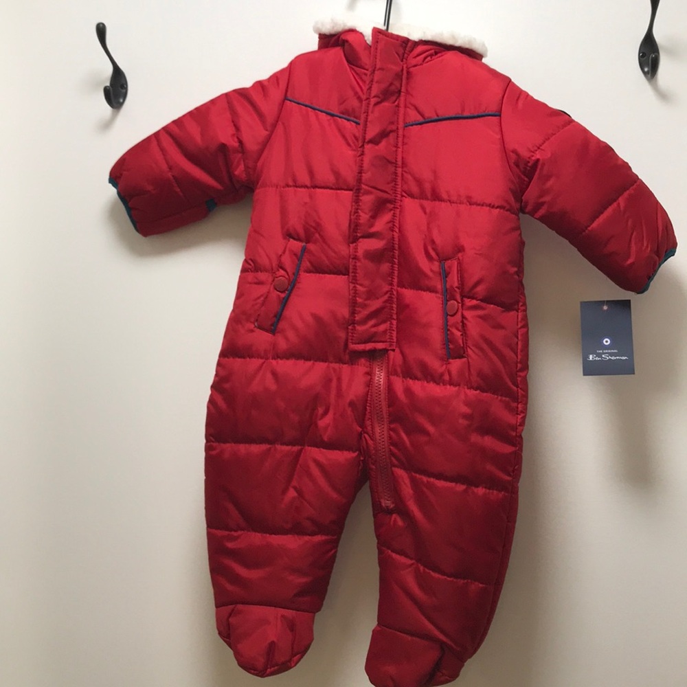 Ben Sherman: Red Snow Suit 6-9months - Picture 1 of 9